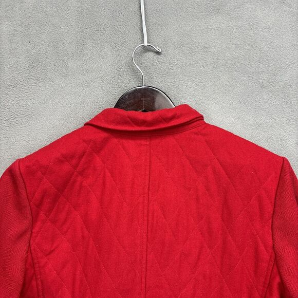 Talbots vintage quilted blazer jacket Red Wool Women’s 20 petite - Picture 12 of 14